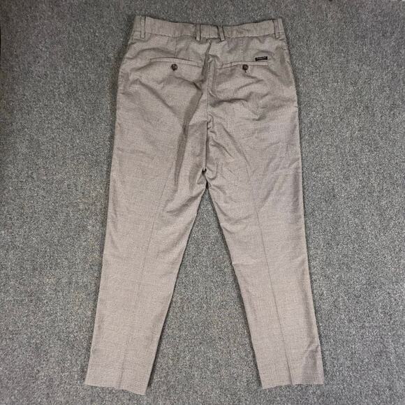 Scotch‎ & Soda Flat Front Dress Pants Mens 33/32 Gray Slim Fit Houndstooth Chino - Picture 2 of 10